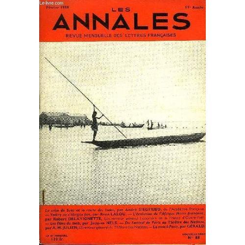 Les Annales 65e Annee N°88 - La Crise De Suez Et La Route Des Indes... on Productcaster.