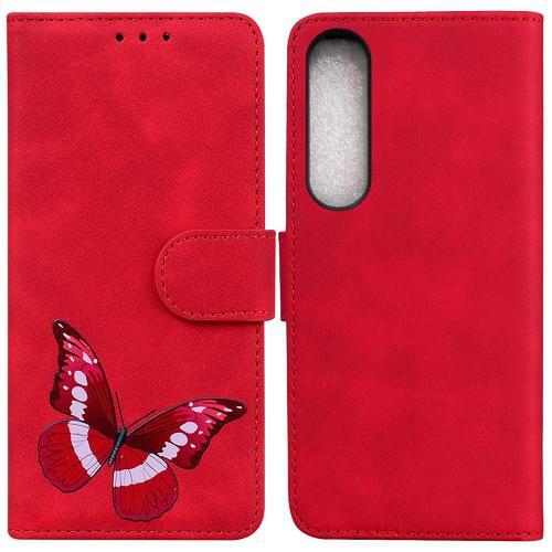 Étui Pour Sony Xperia 1 V Couverture Flip Folio Portefeuille Papill... on Productcaster.