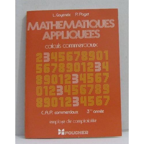 Mathématiques Appliquées Calculs Commerciaux Cap Commerciaux 3e Ann... on Productcaster.