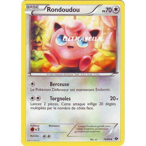 Pokémon - 78/99 - Noir & Blanc - Destinées Futures - Rondoudou - Pe... on Productcaster.