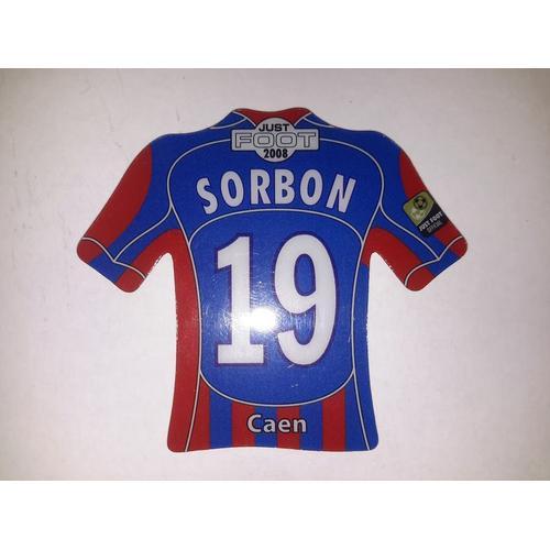 Magnet Maillot Just Foot 2008 Caen : Sorbon N°19 on Productcaster.