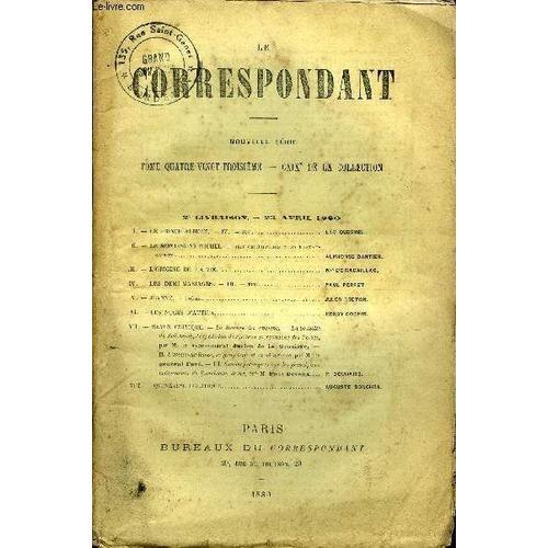 Le Correspondant Tome 83 N° 422 - I.¿ Le Prince Albert. ¿ Iv. ¿ Fin... on Productcaster.