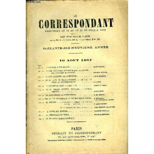 Le Correspondant Tome 192 N° 1077 - I. Lettres A Une Exilée. .Saint... on Productcaster.