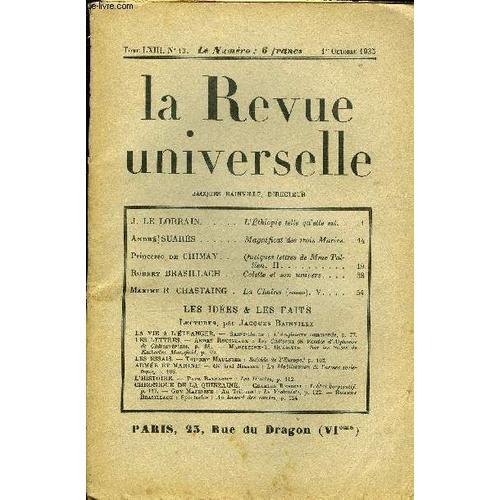 La Revue Universelle Tome 63 N°3 - J. Le Lorrain. L'ethiopie Telle ... on Productcaster.