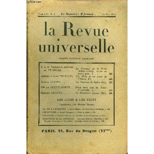 La Revue Universelle Tome 61 N°4 - S. A. R. Madame La Duchesse De V... on Productcaster.