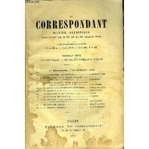 Le Correspondant Tome 112 N° 595 - I.La Monarchie Représentative. E... on Productcaster.