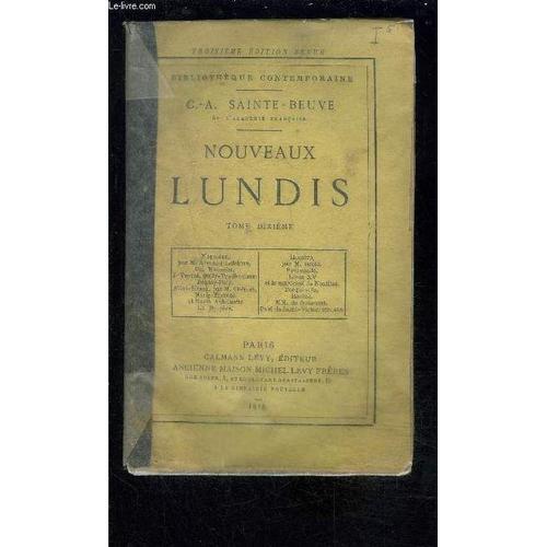 Nouveaux Lundis- Tome 10- Vendu Seul- Napoléon, Lefebvre, Monselet,... on Productcaster.