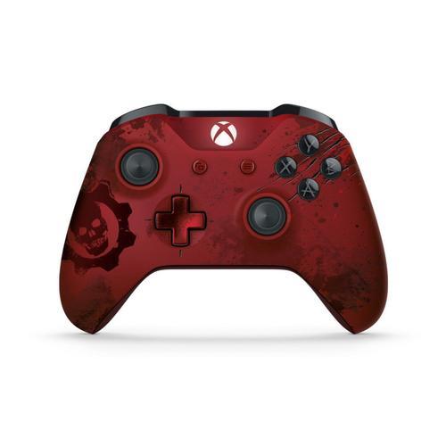 Manette Officielle Sans Fil Pour Xbox One : Gears Of War 4 Crimson ... on Productcaster.