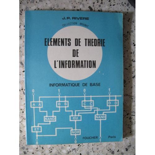 Elements De Theorie De L'information Informatique De Base on Productcaster.