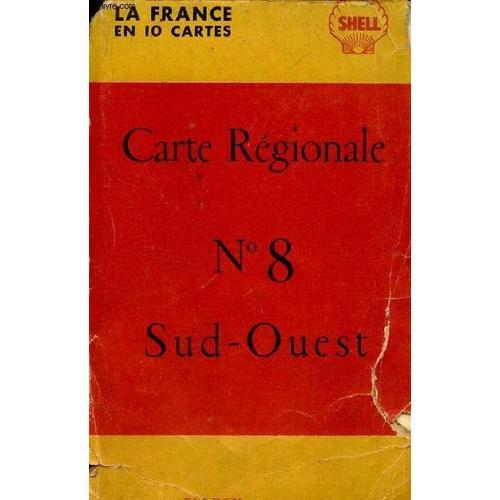 Carte Regionale N°8 - Sud Ouest - 1 Carte Depliante En Couleur. on Productcaster.