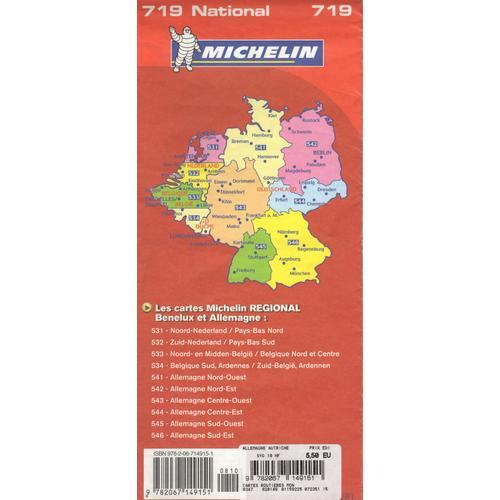 Carte Routiere 719 Allemagne/Benelux/Aut on Productcaster.