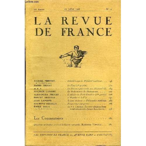 La Revue De France 18e Annee N°14 - Marcel Prévost De L'académie Fr... on Productcaster.