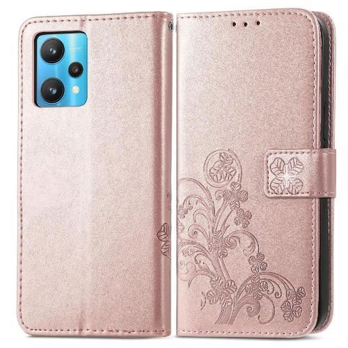 Étui Pour Realme 9 Pro Couverture Rabotant Étui En Cuir Trèfle À Qu... on Productcaster.