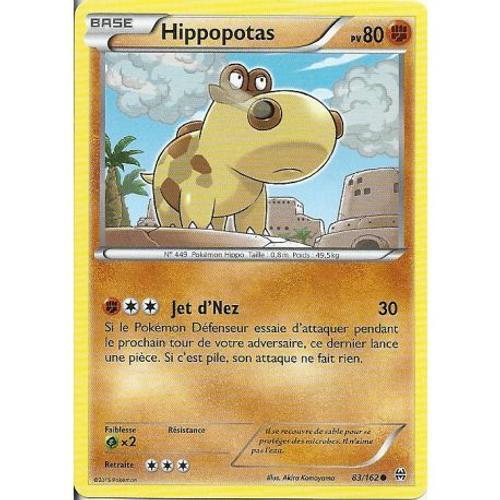 Carte Pokemon - Hippopotas - Pv 80 - 83/162 - Commune - Vf on Productcaster.