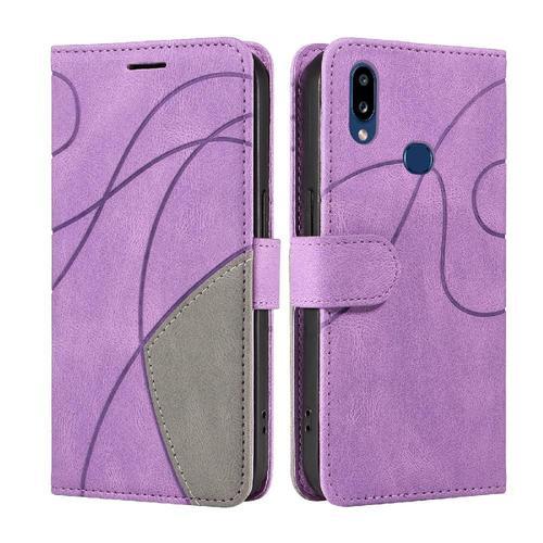 Étui Pour Samsung Galaxy A10s Coque Flip Folio En Cuir Pu Couture À... on Productcaster.