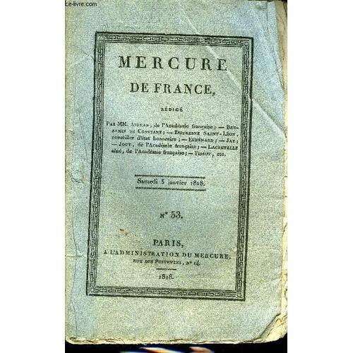 Mercure De France N°53 - La Noce D'elmance Par Emile Deschamps, De ... on Productcaster.