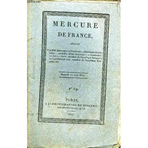 Mercure De France N°19 - Poésie - La Pénitence - Conte Imité De L'i... on Productcaster.