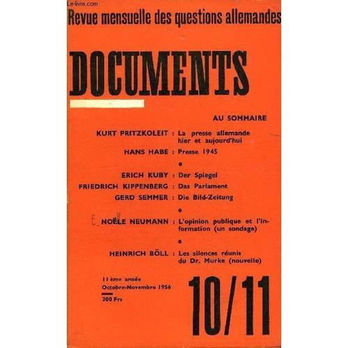 Documents - Revue Des Questions Allemandes 11e Annee N°10-11 - Kurt... on Productcaster.