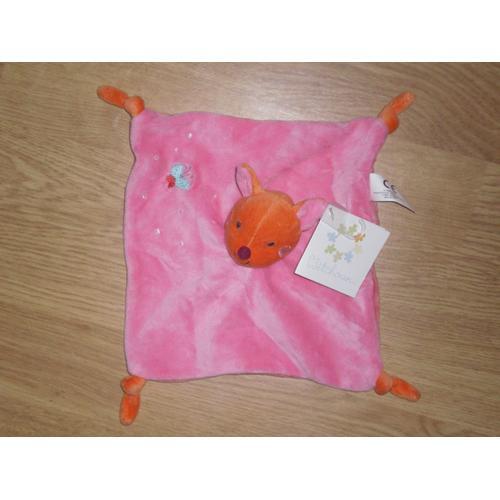 Doudou Peluche Plat Rose Orange Faon Biche Papillon Reh Deer Fawn R... on Productcaster.