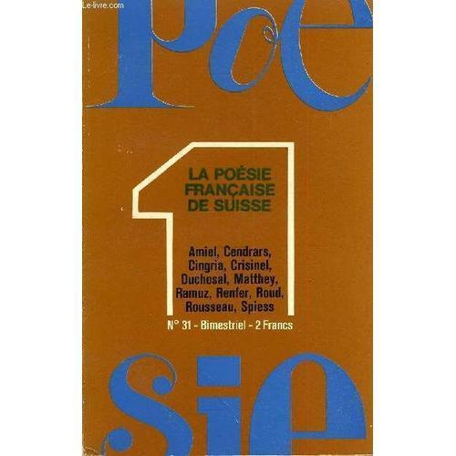 Poesie 1 N° 31 - La Poésie Française De Suisse. Vers La Transgressi... on Productcaster.