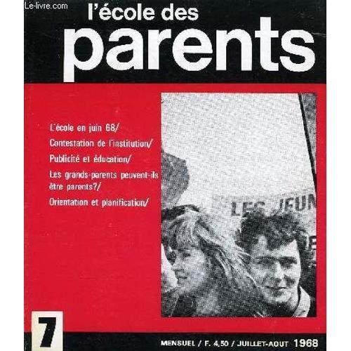 L'ecole Des Parents N°7 - Éducation Permanente : L¿Action De L¿Écol... on Productcaster.