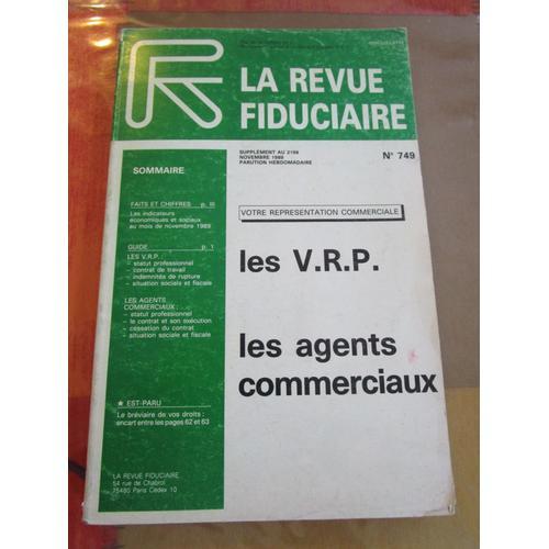 La Revue Fiduciaire 749 - Les V.R.P., Les Agents Commerciaux on Productcaster.