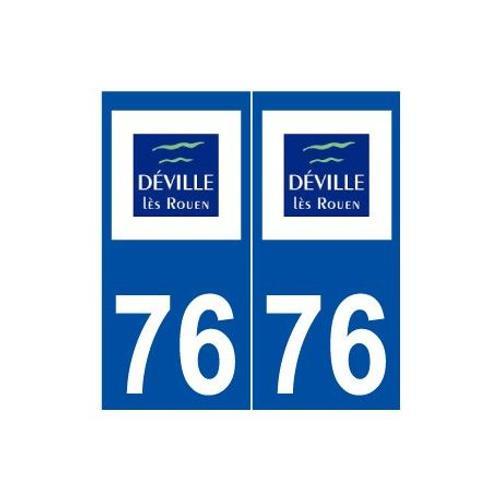 76 Déville-Lès-Rouen Logo Autocollant Plaque Stickers Ville - Coule... on Productcaster.