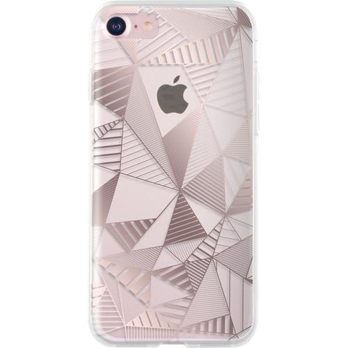 Coque Semi-Rigide Transparente Triangles Rose Doré Pour Iphone Se (... on Productcaster.