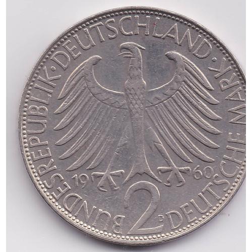 Pièce De 2 Deutsche Mark 1960 Bundesrepublik Deutschland, Variante ... on Productcaster.