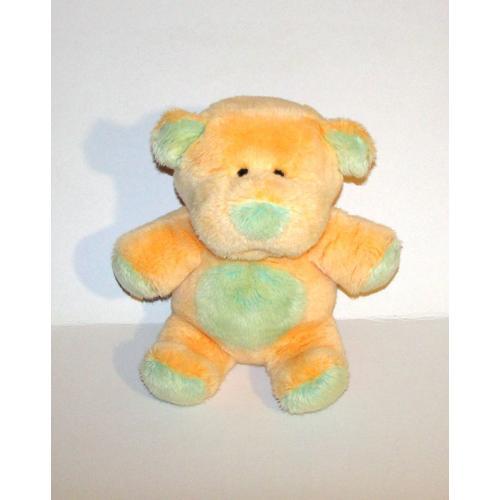 Ours Grobidou Jemini Peluche Doudou Ours Vert Orange on Productcaster.