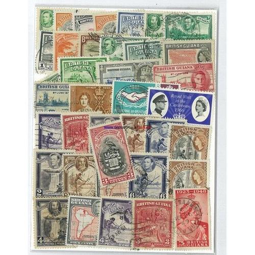 Guyane Britannique 50 Timbres Differents Obliteres on Productcaster.