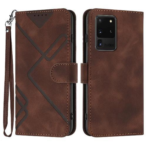 Étui Pour Coque De Téléphone Samsung Galaxy S20 Ultra Cuir Pu Avec ... on Productcaster.