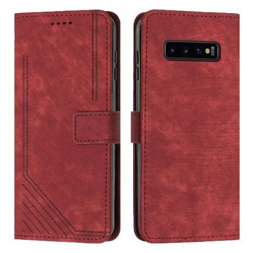 Étui Portefeuille Compatible Samsung S10 Couverture Antichoc Protec... on Productcaster.