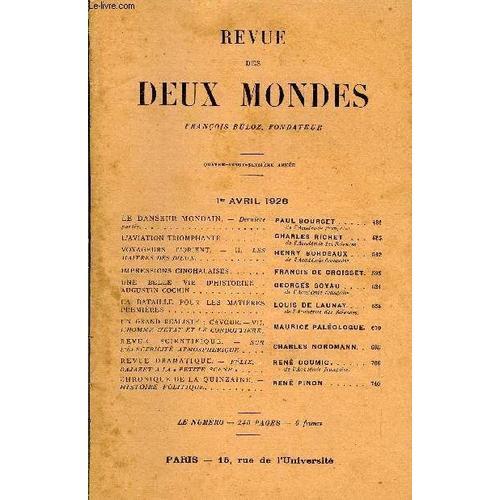 Revue Des Deux Mondes Xcvie Annee N°3 - Le Danseur Mondain. ¿ Derni... on Productcaster.