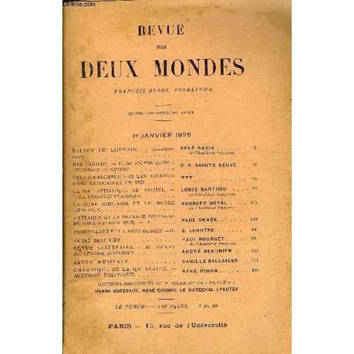 Revue Des Deux Mondes Xcvie Annee N°1 - Baltus Le Lorrain. ¿ Deuxiè... on Productcaster.