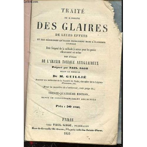 Traite De L'origine Des Glaires De Leurs Effets Et Des Desordres Qu... on Productcaster.