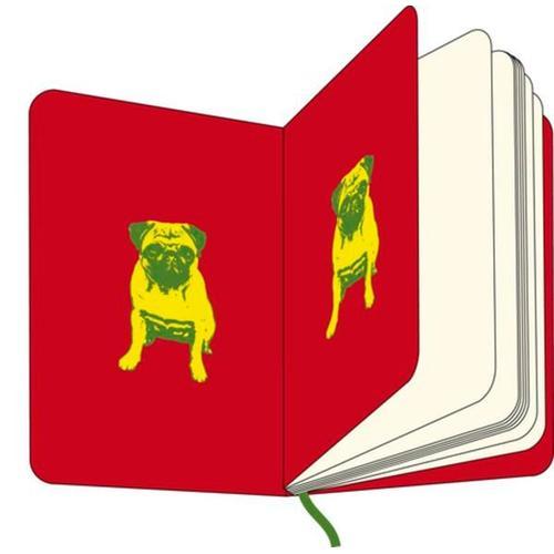 Carnet - Cool Notes - 9x13 Cm - Red Pug/Yellow Red on Productcaster.