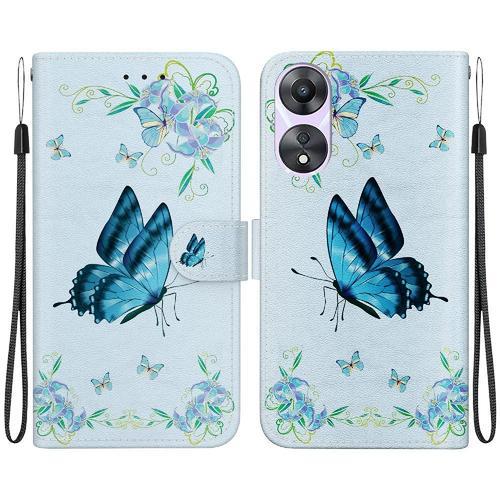 Étui Pour Oppo A78 4g Fleur Papillon Peinte Cuir Pu Fermeture Magné... on Productcaster.