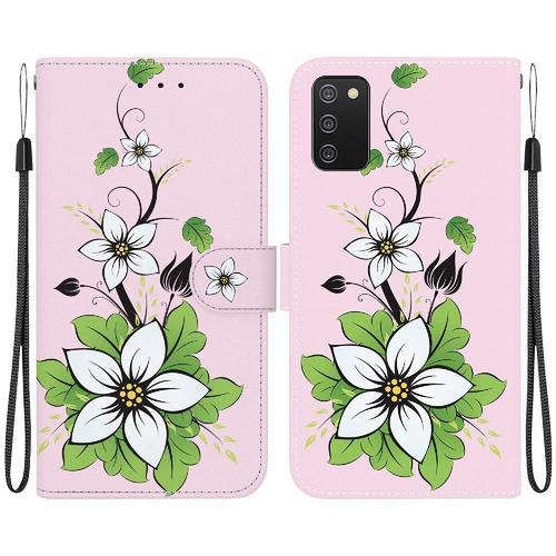 Étui Pour Samsung Galaxy A02s Fleur Papillon Peinte Cuir Pu Fermetu... on Productcaster.