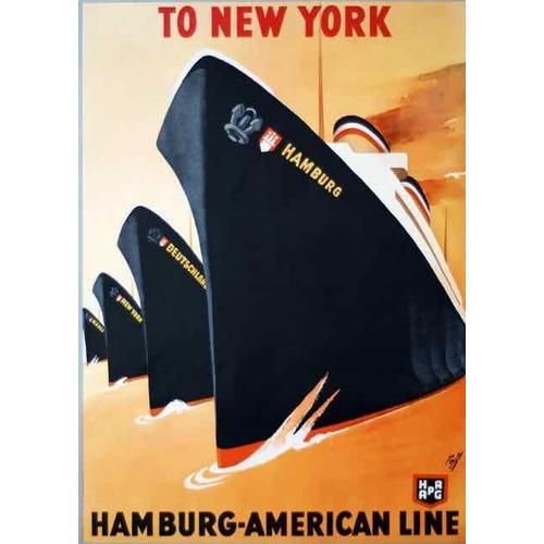 Affiche American Line Hambourg on Productcaster.