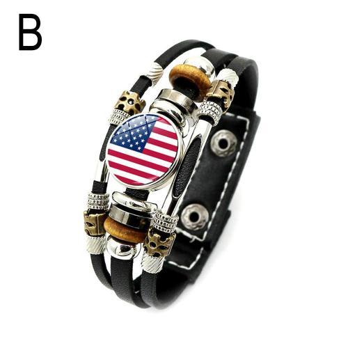 America Bracelet Israel Usa Fait A La Main Avec Symbole Du Drapeau ... on Productcaster.