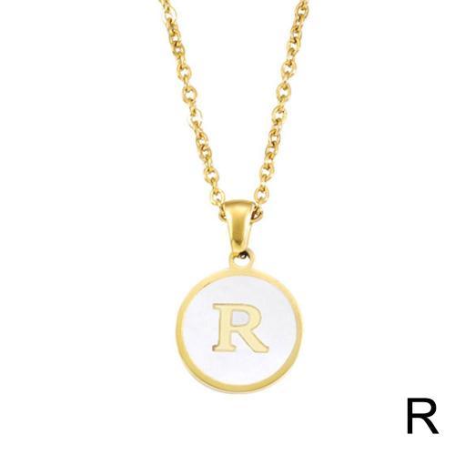 R Collier En Alliage Avec Lettres Anglaises Pendentif Circulaire 26... on Productcaster.