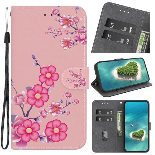 Étui Pour Samsung Galaxy A25 5g Cuir Pu Fleur Papillon Peinte Porte... on Productcaster.