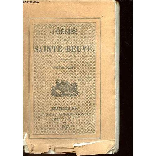 Poesies De Sainte-Beuve - Pensees D'aout on Productcaster.