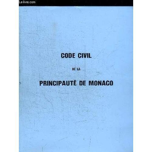 Code Civil De La Principaute De Monaco / Sommaire Analytique : De L... on Productcaster.