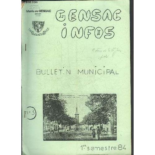 Gensac Infos N°3 1er Semestre 1984 - Services Administratifs Et Di... on Productcaster.