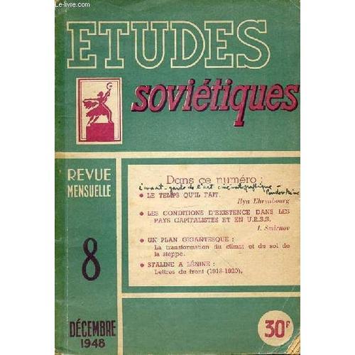 Etudes Sovietiques N°8 - Revue Mensuelle Decembre 1948 - Sommaire :... on Productcaster.