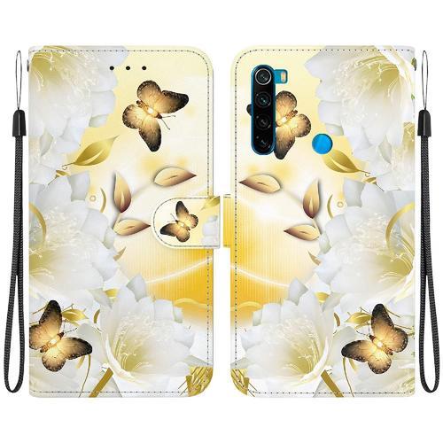 Étui Pour Xiaomi Redmi Note 8 Fleur Papillon Peinte Fermeture Magné... on Productcaster.