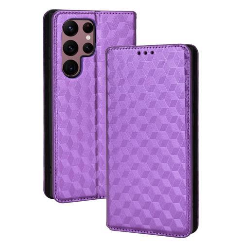 Étui Pour Samsung Galaxy S22 Ultra Cuir Pu Motif 3d Portefeuille Ti... on Productcaster.