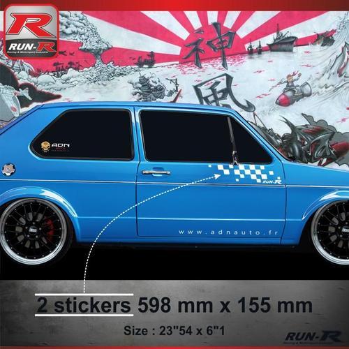 000b Sticker Flag Pour Volkswagen Golf 1- Aufkleber Adesivi - Blanc on Productcaster.